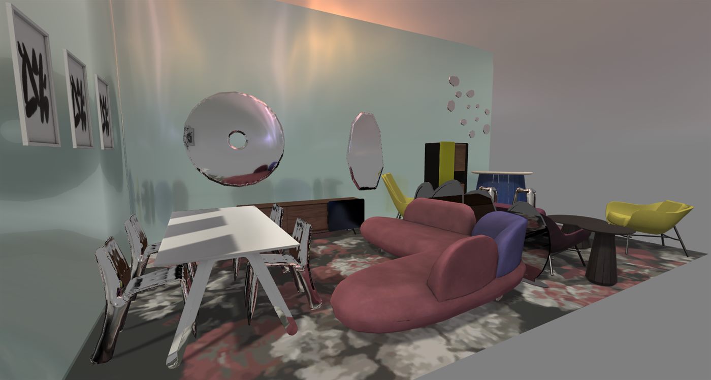 Mool Zona Maco showroom — display wall